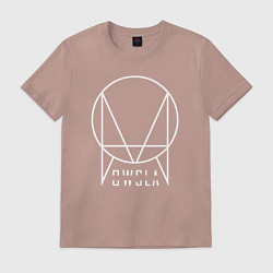 Футболка хлопковая мужская OWSLA, цвет: пыльно-розовый