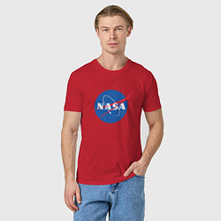 Футболка хлопковая мужская NASA: Logo, цвет: красный — фото 2