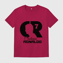 Футболка хлопковая мужская CR Ronaldo 07, цвет: маджента
