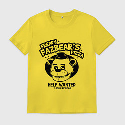 Футболка хлопковая мужская Freddy Fazbear's Pizza, цвет: желтый