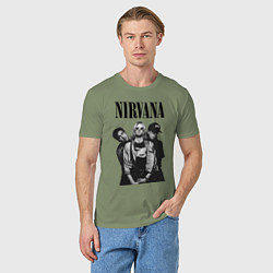Футболка хлопковая мужская Nirvana Group, цвет: авокадо — фото 2