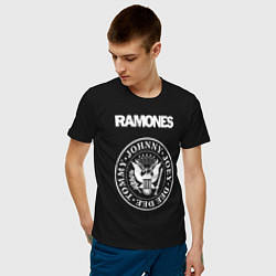Футболка хлопковая мужская Ramones цвета черный — фото 2
