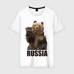 Мужская футболка Russia: Poly Bear