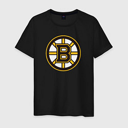 Футболка хлопковая мужская Boston Bruins, цвет: черный