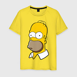 Футболка хлопковая мужская Sad Homer, цвет: желтый