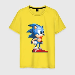 Футболка хлопковая мужская Sonic, цвет: желтый