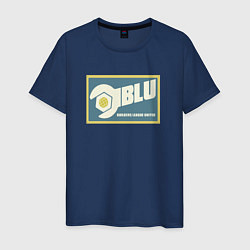 Футболка хлопковая мужская BLU, цвет: тёмно-синий