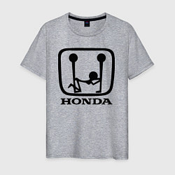 Футболка хлопковая мужская Honda Logo Sexy, цвет: меланж