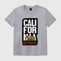 Футболка хлопковая мужская CALIFORNIA REPUBLIC, цвет: меланж