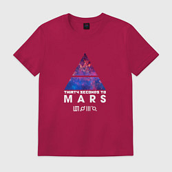 Футболка хлопковая мужская 30 STM: cosmos, цвет: маджента
