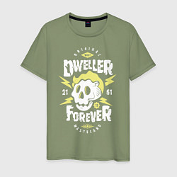 Футболка хлопковая мужская Dweller Forever, цвет: авокадо