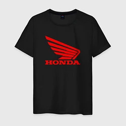 Футболка хлопковая мужская Honda Red, цвет: черный