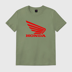 Футболка хлопковая мужская Honda Red, цвет: авокадо