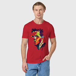 Футболка хлопковая мужская Lionel Messi: fun-art, цвет: красный — фото 2