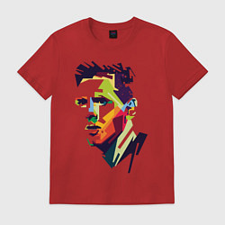 Футболка хлопковая мужская Lionel Messi: fun-art, цвет: красный
