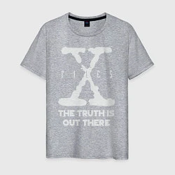 Футболка хлопковая мужская X-Files: Truth is out there, цвет: меланж