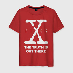 Футболка хлопковая мужская X-Files: Truth is out there, цвет: красный