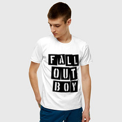 Футболка хлопковая мужская Fall Out Boy: Words, цвет: белый — фото 2