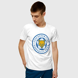 Футболка хлопковая мужская Leicester City FC, цвет: белый — фото 2