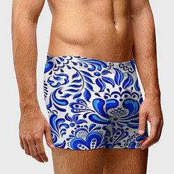 Трусы-боксеры мужские Роспись гжель, цвет: 3D-принт — фото 2