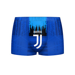 Трусы-боксеры мужские FC Juventus: Blue Abstract, цвет: 3D-принт