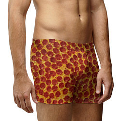 Трусы-боксеры мужские Пицца пепперони, цвет: 3D-принт — фото 2