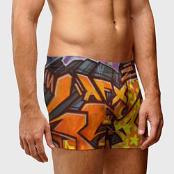 Трусы-боксеры мужские Orange Graffiti, цвет: 3D-принт — фото 2