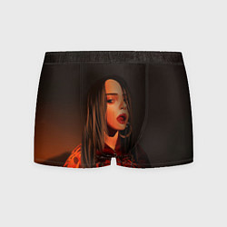 Трусы-боксеры мужские Billie Eilish: Red Head, цвет: 3D-принт