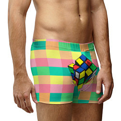 Трусы-боксеры мужские Кубик Рубика, цвет: 3D-принт — фото 2