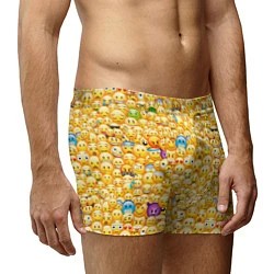 Трусы-боксеры мужские Смайлики Emoji, цвет: 3D-принт — фото 2
