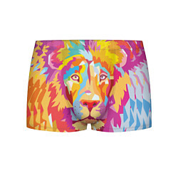 Трусы-боксеры мужские Акварельный лев, цвет: 3D-принт