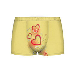 Трусы-боксеры мужские Сердечки в лимонаде, цвет: 3D-принт