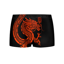 Трусы-боксеры мужские RED CHINA DRAGON, цвет: 3D-принт