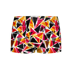 Трусы-боксеры мужские Разноцветные треугольники, цвет: 3D-принт