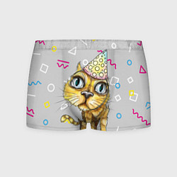 Трусы-боксеры мужские Котик, цвет: 3D-принт
