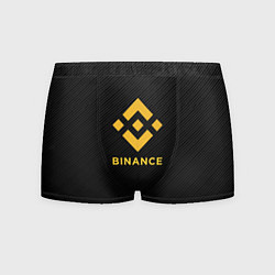 Трусы-боксеры мужские БИНАНС ЛОГО CARBON BINANCE LOGO, цвет: 3D-принт