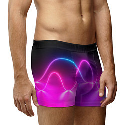 Трусы-боксеры мужские Лучи света pink theme, цвет: 3D-принт — фото 2
