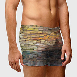 Трусы-боксеры мужские Книжные кирпичики знаний, цвет: 3D-принт — фото 2