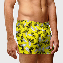 Трусы-боксеры мужские Пчелы на желтом, цвет: 3D-принт — фото 2