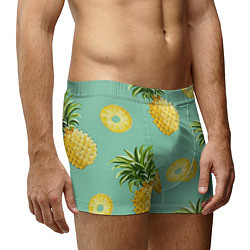 Трусы-боксеры мужские Большие ананасы, цвет: 3D-принт — фото 2