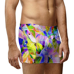 Трусы-боксеры мужские Красочный цветочный узор Весна - Лето 2023 Colorfu, цвет: 3D-принт — фото 2