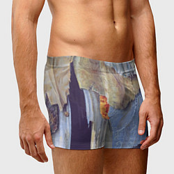 Трусы-боксеры мужские Разноцветные лоскуты ткани тряпка Rags hanging on, цвет: 3D-принт — фото 2