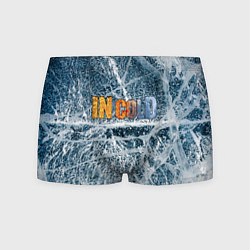 Трусы-боксеры мужские IN COLD horizontal logo with ice, цвет: 3D-принт