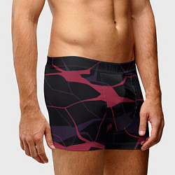 Трусы-боксеры мужские Розово-сиреневые линии, цвет: 3D-принт — фото 2