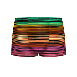 Трусы-боксеры мужские Multicolored thin stripes Разноцветные полосы, цвет: 3D-принт