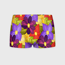 Трусы-боксеры мужские MULTICOLORED PANSIES, цвет: 3D-принт