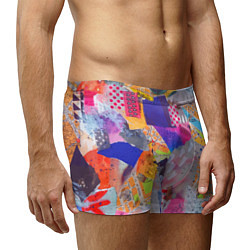 Трусы-боксеры мужские Patchwork quilt Fashion trend, цвет: 3D-принт — фото 2