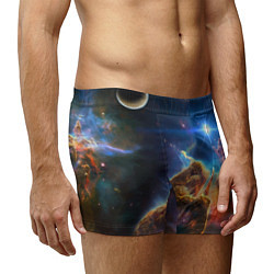 Трусы-боксеры мужские Бесконечное космическое пространство, цвет: 3D-принт — фото 2