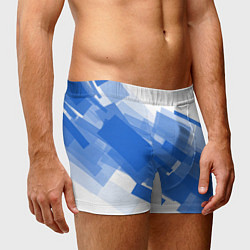 Трусы-боксеры мужские Геометрия в синем, цвет: 3D-принт — фото 2