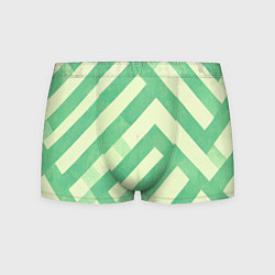 Трусы-боксеры мужские Зеленые геометрические узоры, цвет: 3D-принт